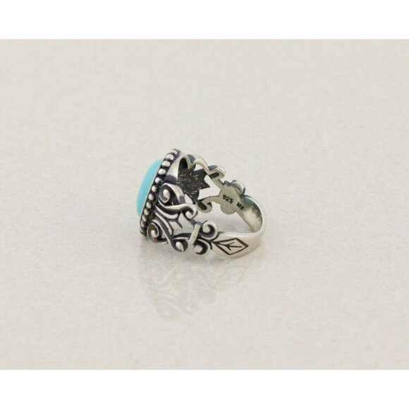 Sterling Silver Turquoise Ring Size 6 1/2 Vintage Avon - Picture 7 of 9